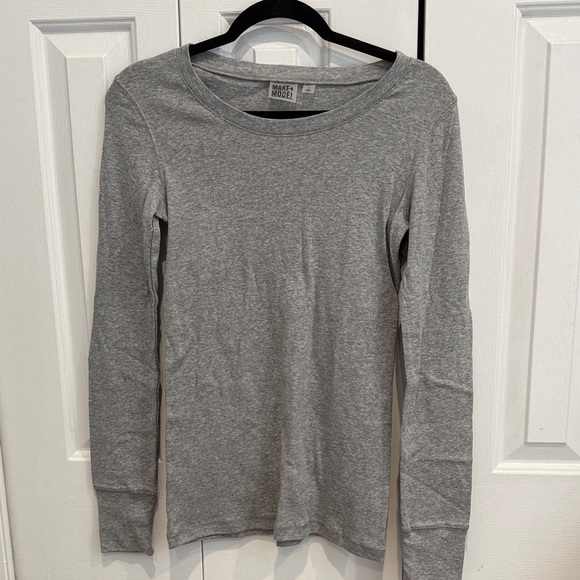 Make + Model Gray Long Sleeve Tee - Picture 1 of 4